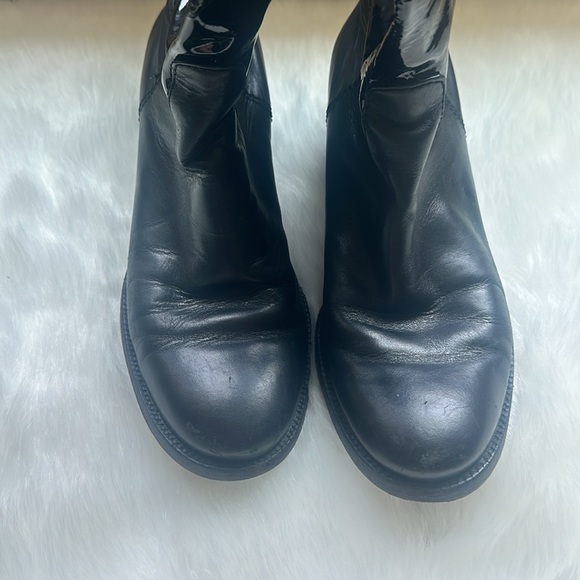 Tory Burch Vintage Pull On Riding Boots Black GUC 35 5 - Picture 3 of 4